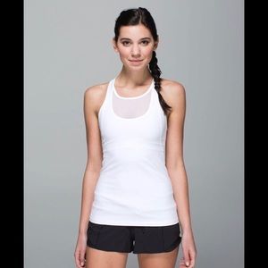 Lulu Lemon high neck white tank top
